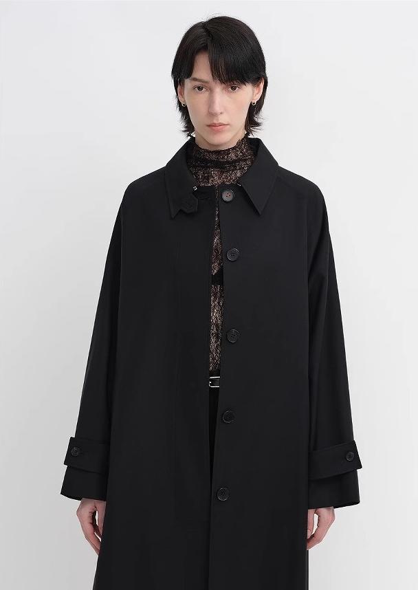 Mid-length trench coat high-end British style coat