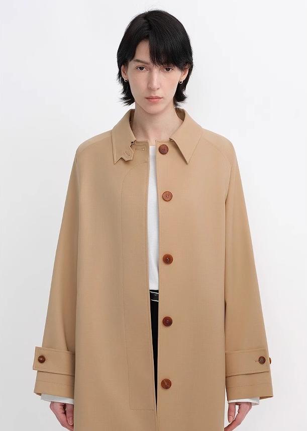 Mid-length trench coat high-end British style coat