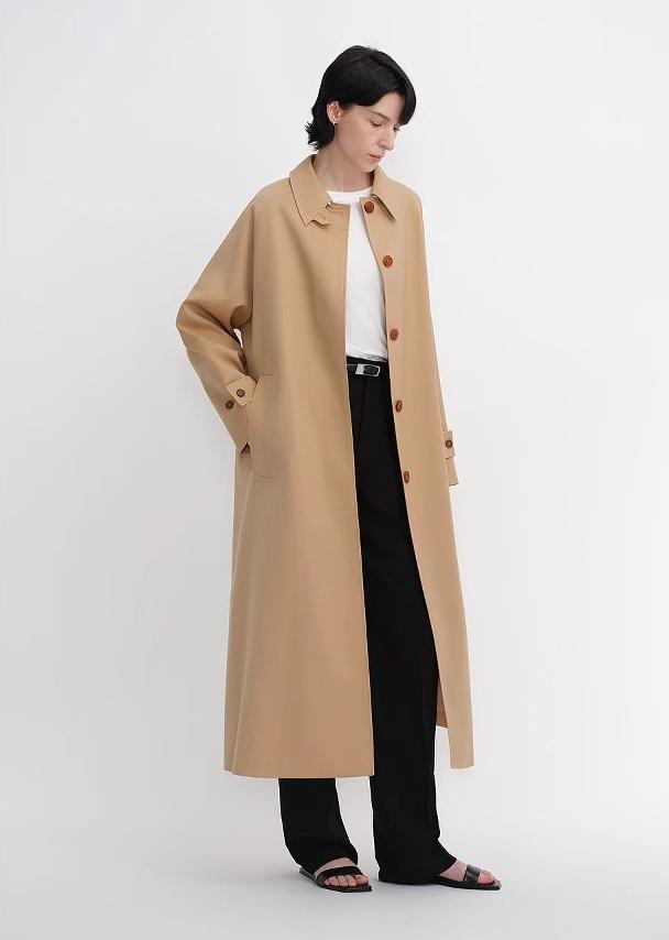 Mid-length trench coat high-end British style coat