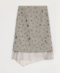 "Flowers and Her" irregular hand-embroidered sequin skirt