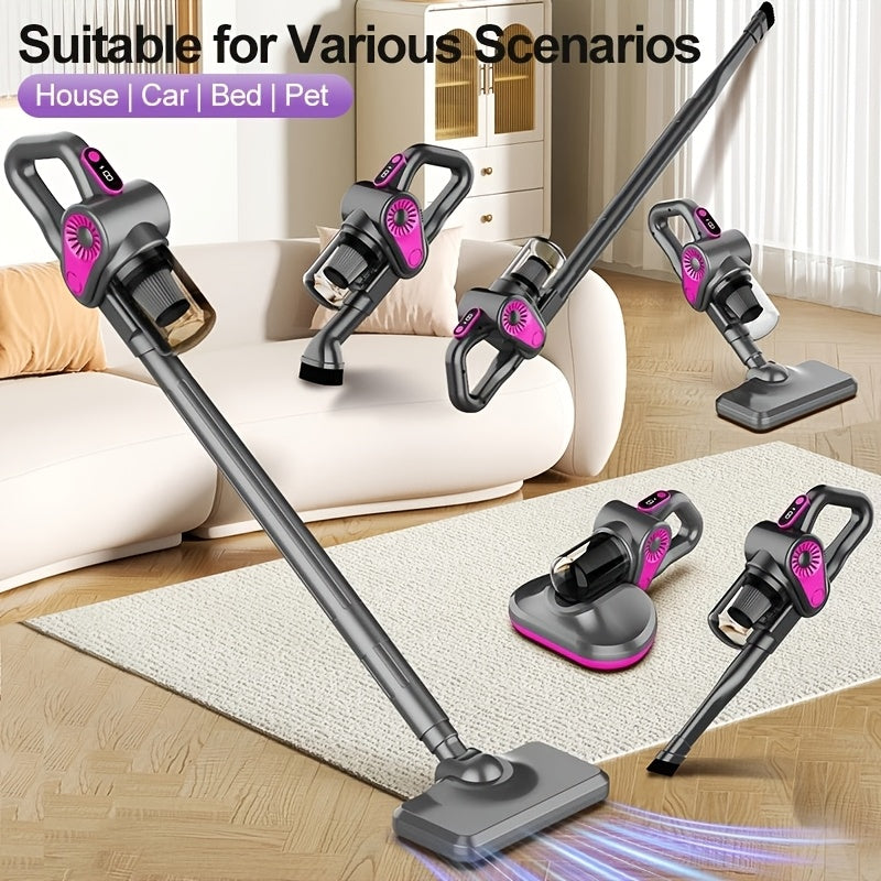 NNETM 2-in-1 Stick Vacuum Cleaner – 45555Pa Powerful Suction, USB Rechargeable, Lightweight for Home, Car, Pet Hair & Wet/Dry Cleaning