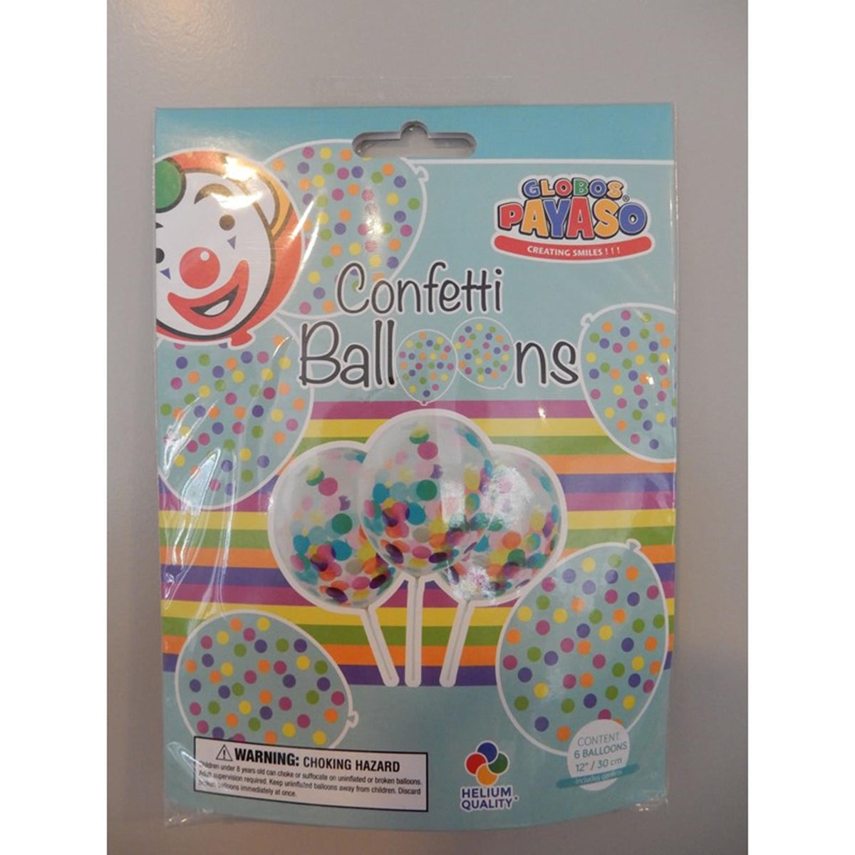 Ballons confettis Globos 30 cm – lot de 6