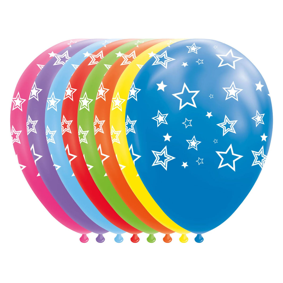 Ballons étoiles multicolores Globos 30 cm – lot de 8