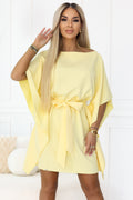 Robe papillon Sofia à nouer jaune beurre – Numoco
