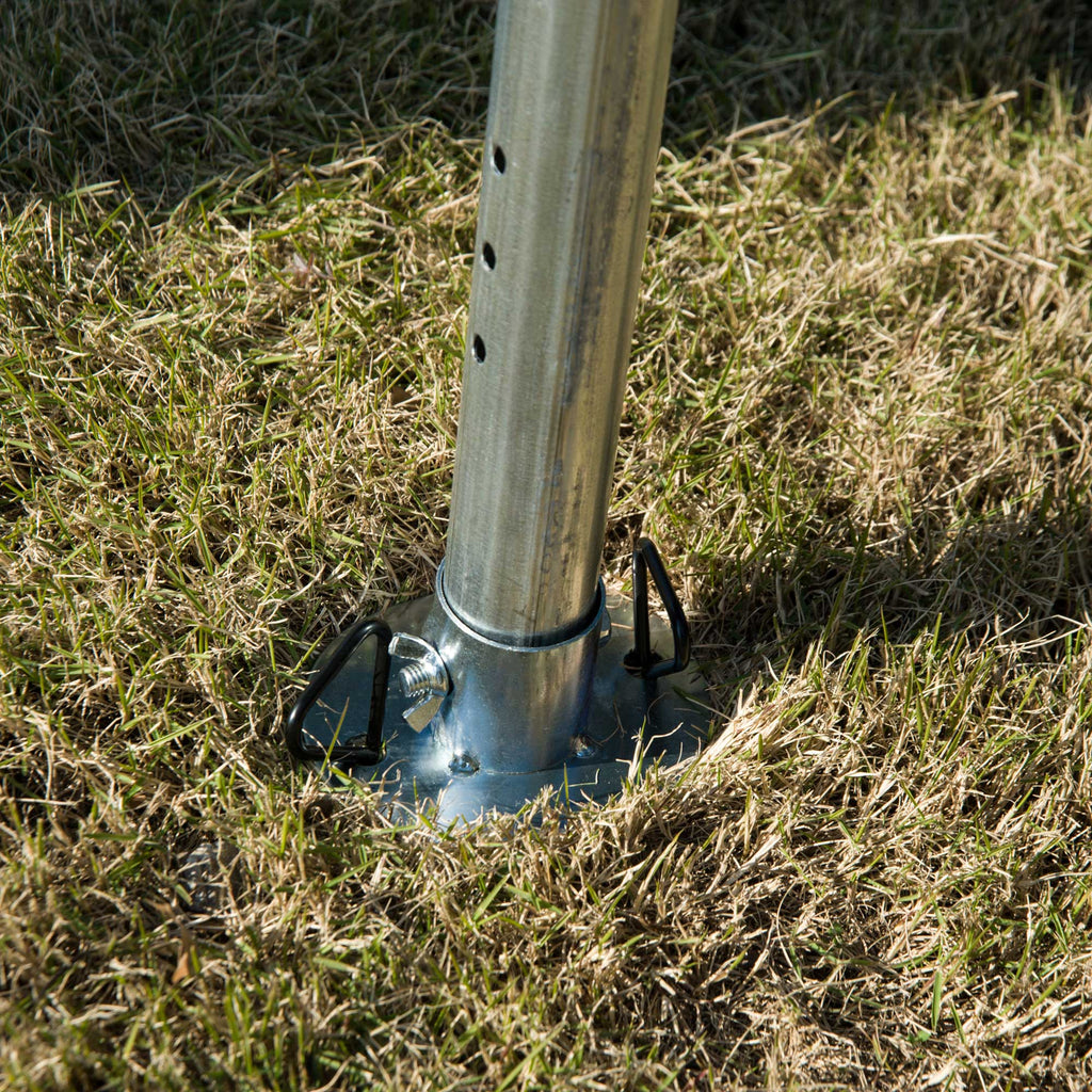 Tente Tonnelle de Réception Jardin Chapiteau PE Imperméable Tube Acier 7.98L x 3.92l x 2.8Hm Blanc Neuf 14