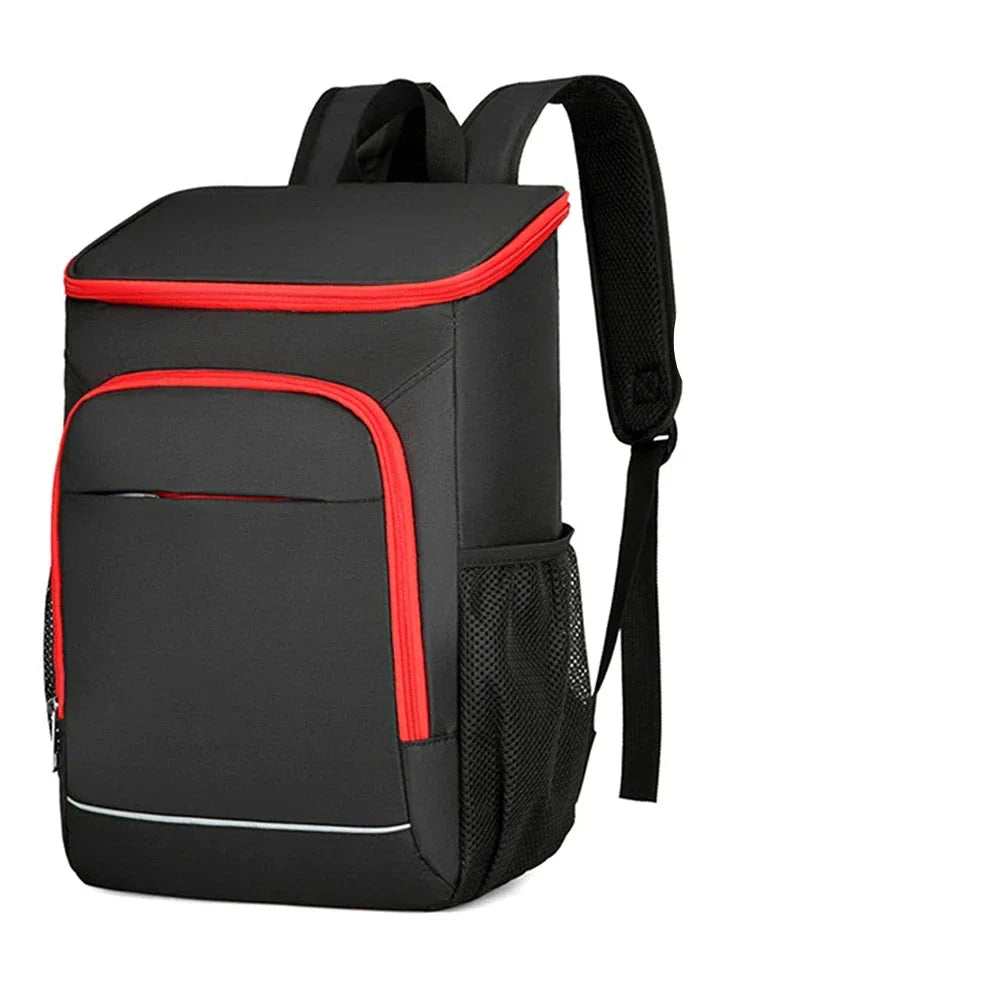 Leakproof Insulated Cooler Backpack for Camping Hiking (Red)-2