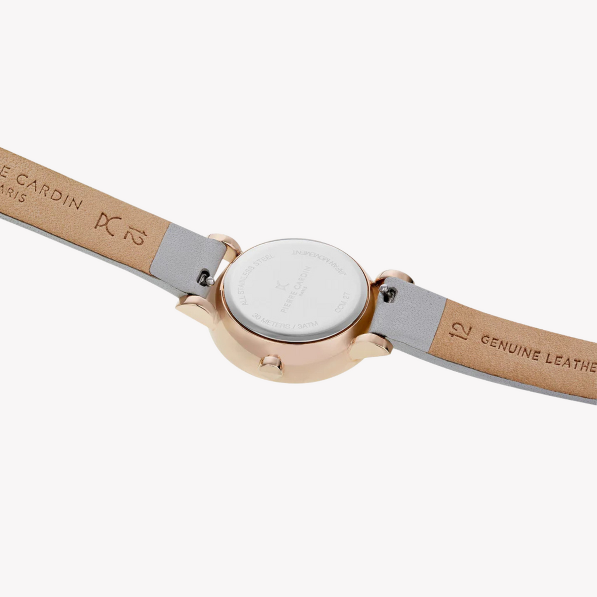 Montre femme Pierre Cardin cuir gris, cadran argenté – CCM.0506