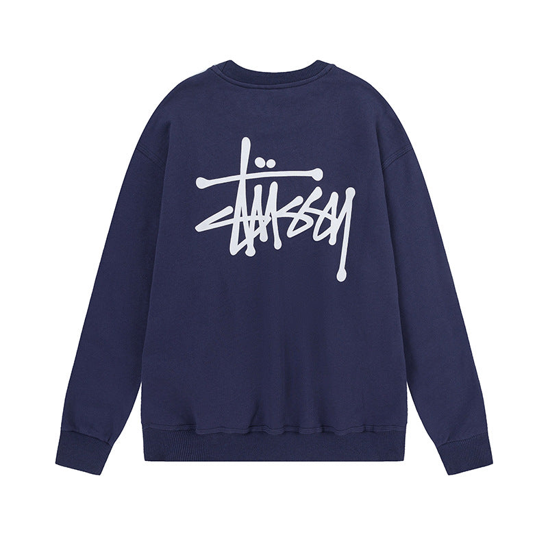 Sweat à capuche ample imprimé dés – bleu