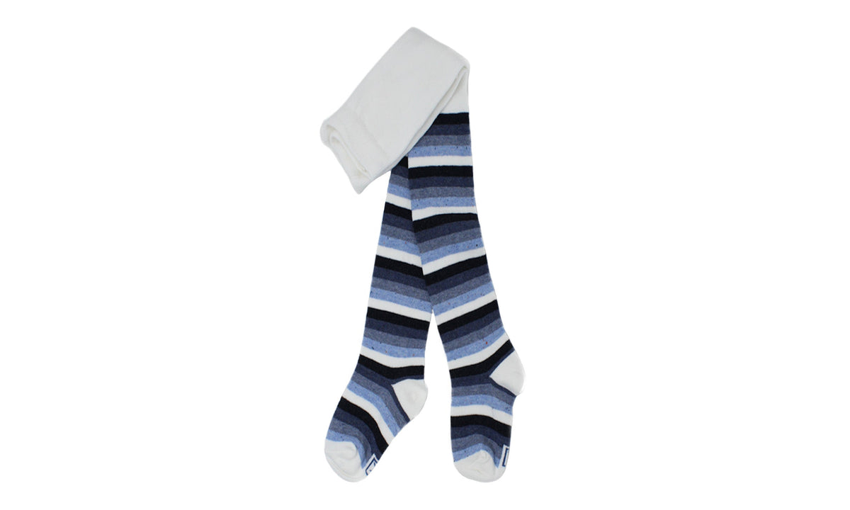 Collant à Rayures Bleues Coton Écologique