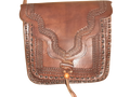 Sac carré en cuir de vachette ciselé
