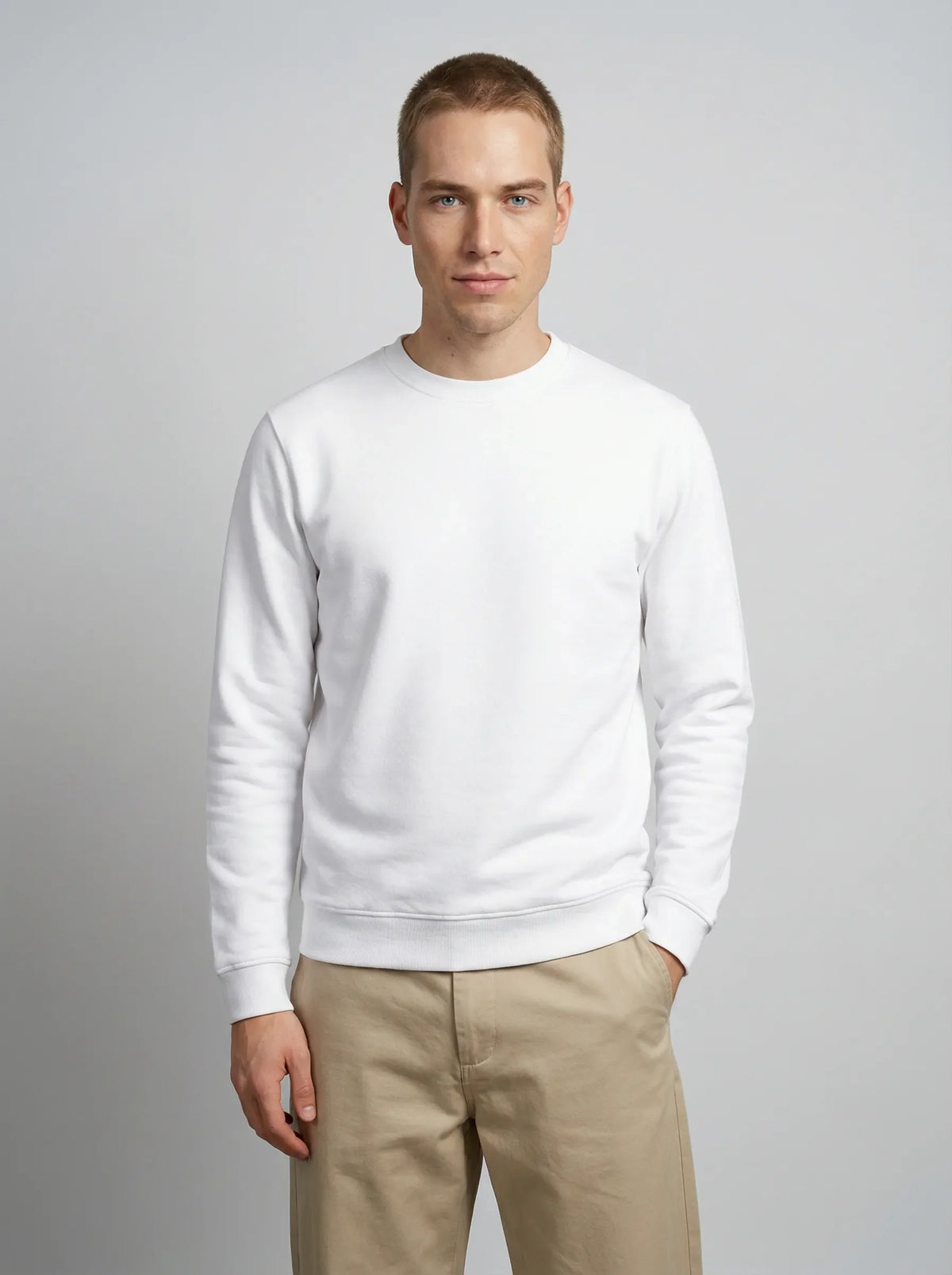 Sweat en coton bio blanc – Made in France