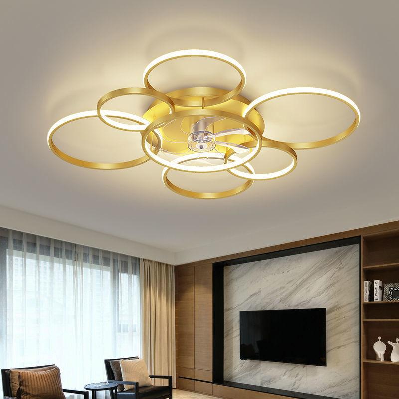 Ventilateur de plafond lumineux style nordique