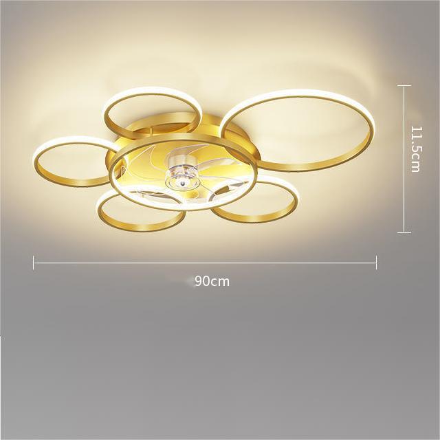 Ventilateur de plafond lumineux style nordique