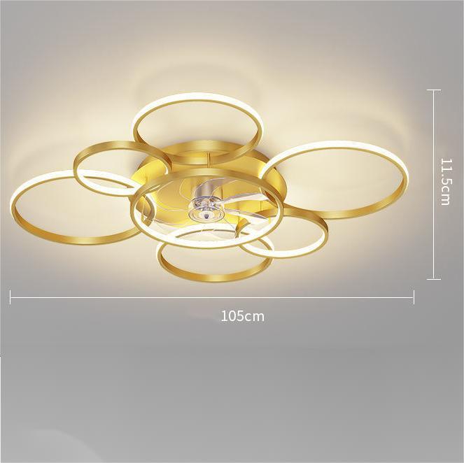 Ventilateur de plafond lumineux style nordique
