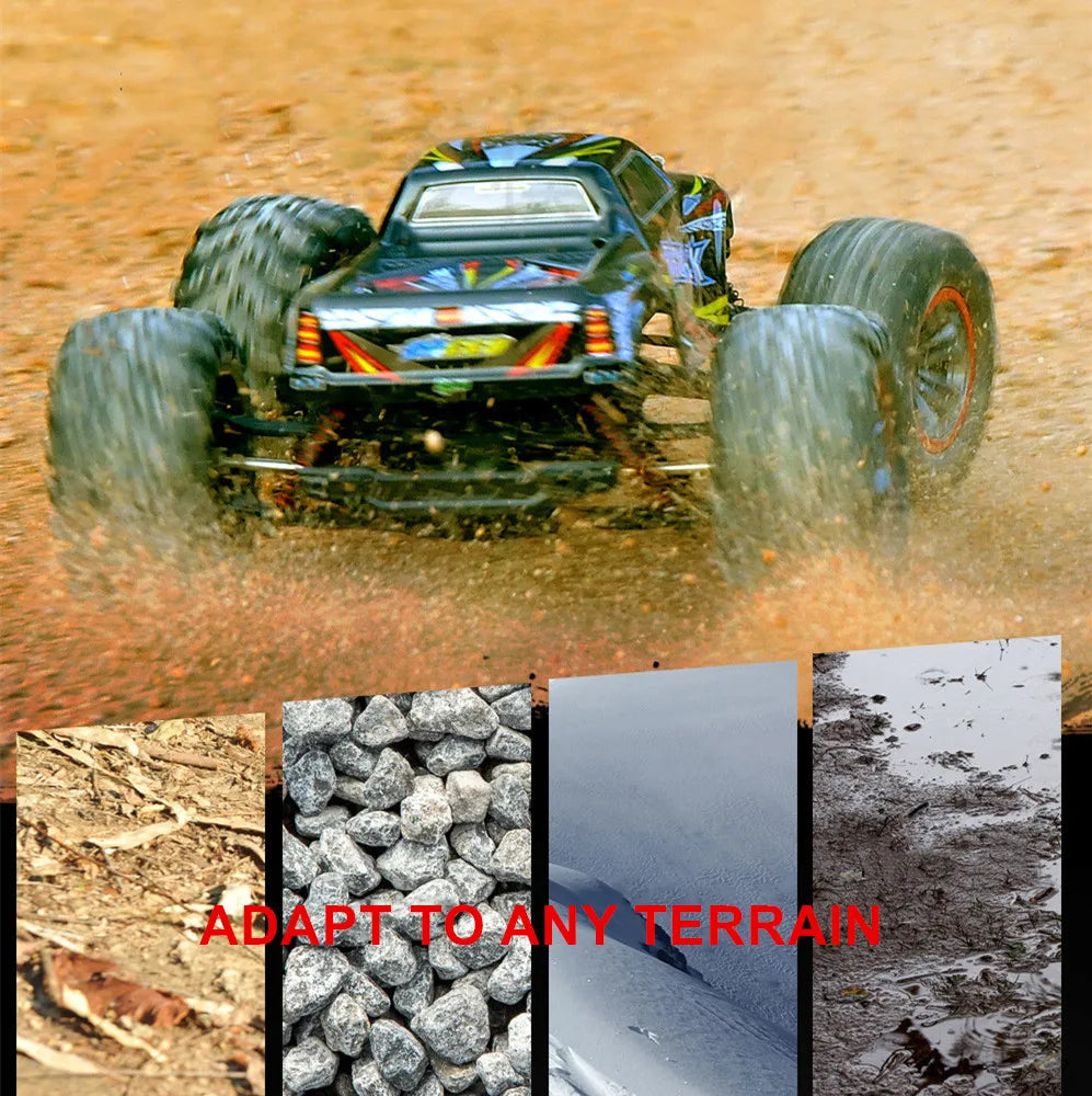 High-Speed 1:10 RC Off-Road Truck - Waterproof Dual Motor Adventure-2