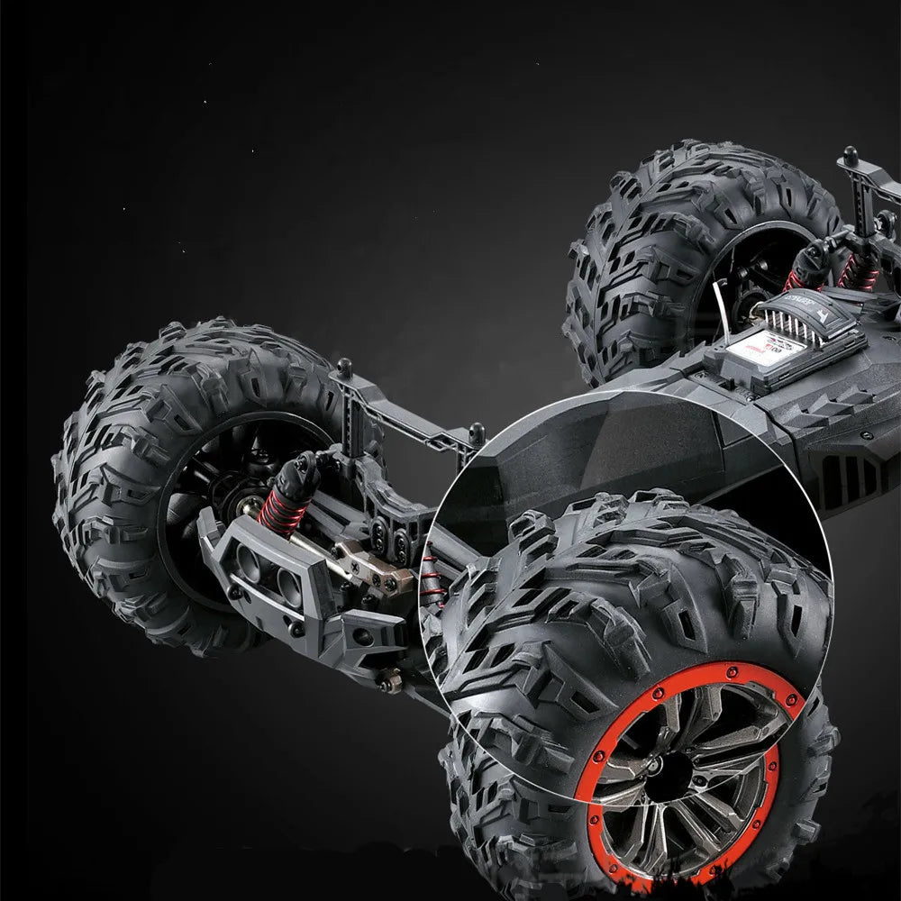 High-Speed 1:10 RC Off-Road Truck - Waterproof Dual Motor Adventure-4
