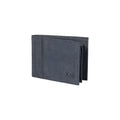 K12220DF | Men's wallet in genuine full-grain leather, Naked. Blue color. RFID protection. Size when closed: 11.5 x 8.3 x 2 cm. Packaging: gift box bottom/cover
