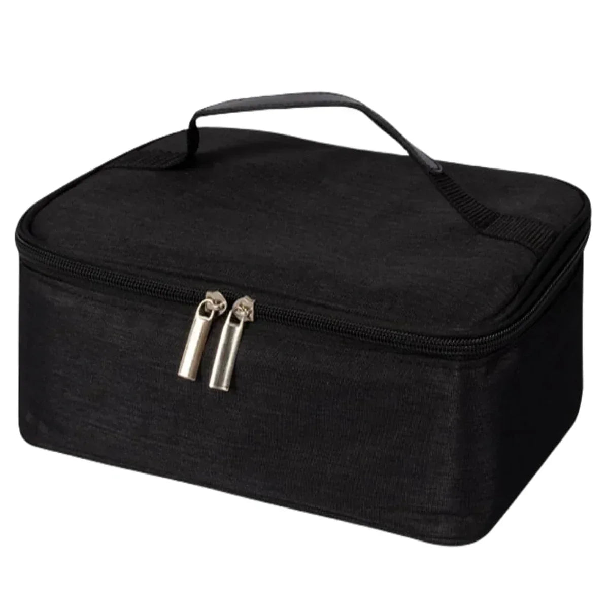 Small Insulated Lunch Box Bag For Work Picnic (Black)-0
