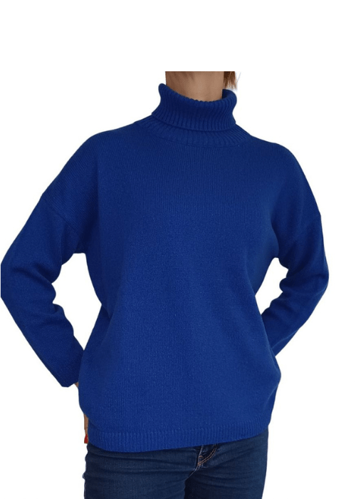 Pull oversize col roulé femme en cachemire régénéré – Lanaioli