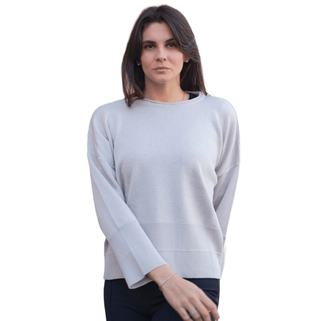 Pull col rond femme en laine mérinos extrafine – Lanaioli