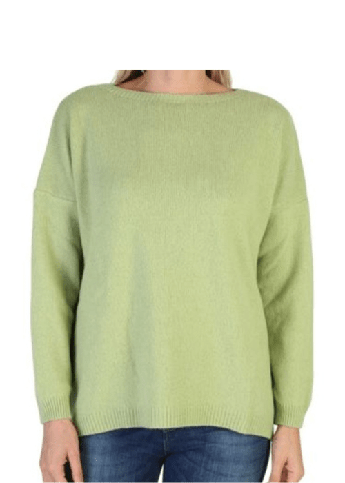 Pull oversize col bateau femme en cachemire régénéré – Lanaioli