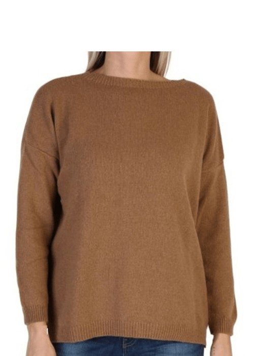 Pull oversize col bateau femme en cachemire régénéré – Lanaioli