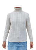 Pull col roulé torsadé femme en cachemire recyclé – Lanaioli