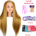 Mannequin Head With Synthetic Hair For Styling-5