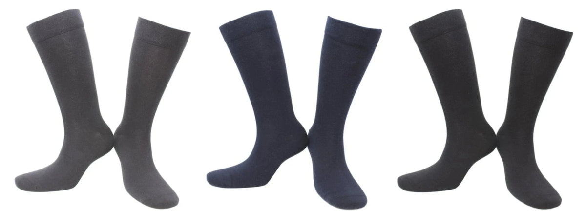 Chaussette Anti Transpiration Sans Couture en Modal - Gris, Bleu Marine, Noir (3 paires)
