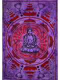 Tenture Bouddha violet sur fleur de lotus