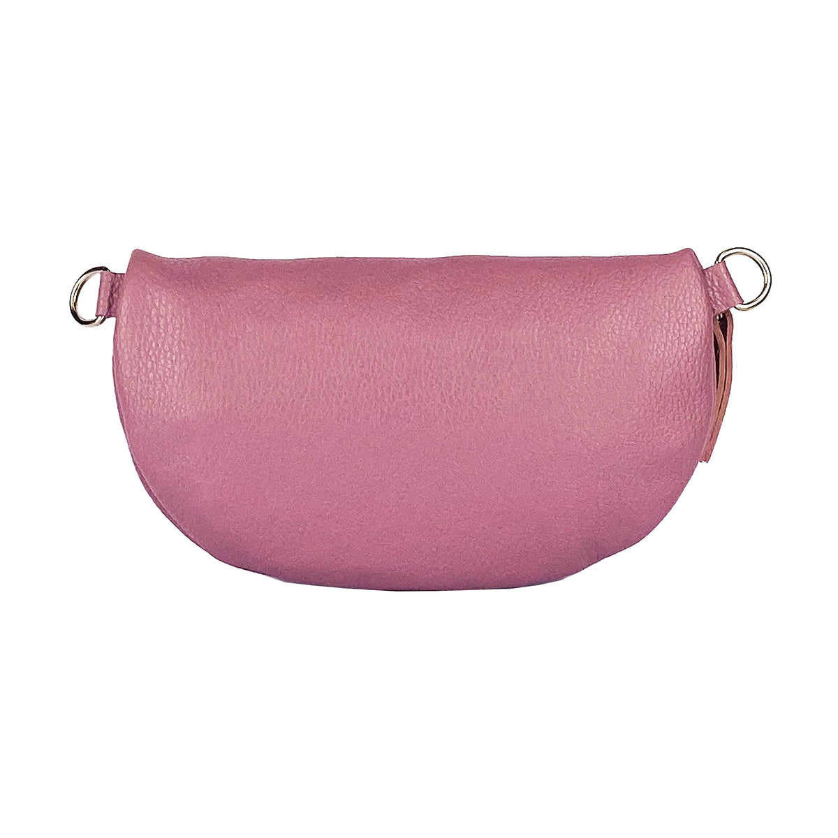 Sac banane en cuir véritable Made in Italy RB1015AZ – rose antique, 24 x 14 x 7 cm