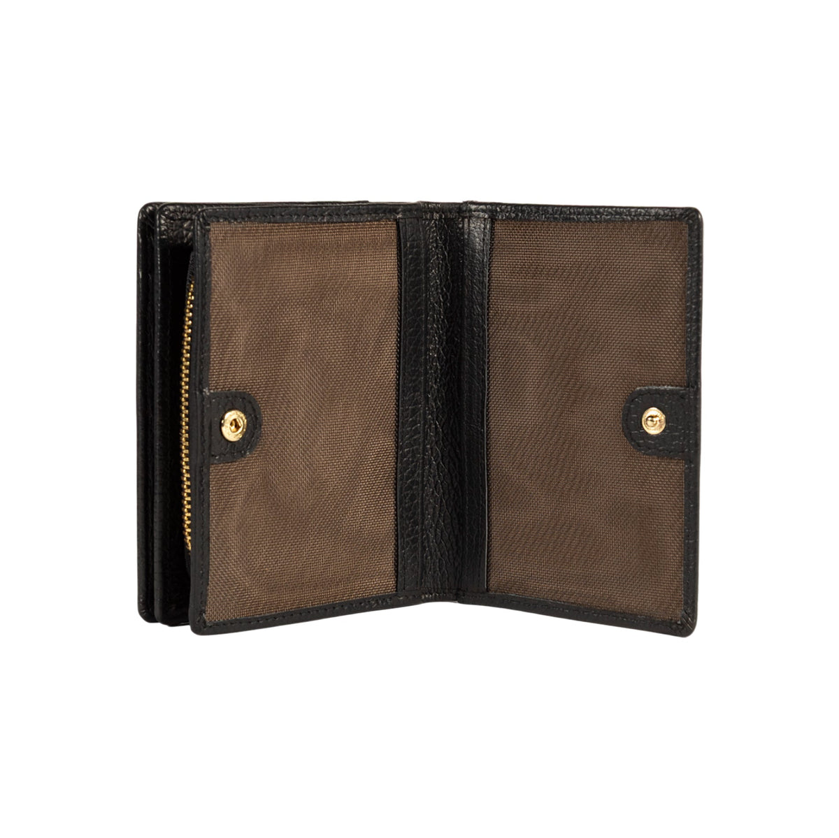 RB1080GA | Women's Wallet Made in Italy in Genuine Dollar Grain Leather. Color: Black. Dimensions (closed): 13 x 9 x 2.5 cm