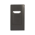 RB1087A | Glasses/Smartphone Case with Shoulder Strap Made in Italy in Genuine Smooth Matte Leather. Color: Black