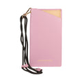 RB1087CI | Glasses/Smartphone Case with Shoulder Strap Made in Italy in Genuine Smooth Matte Leather. Color: Lilac