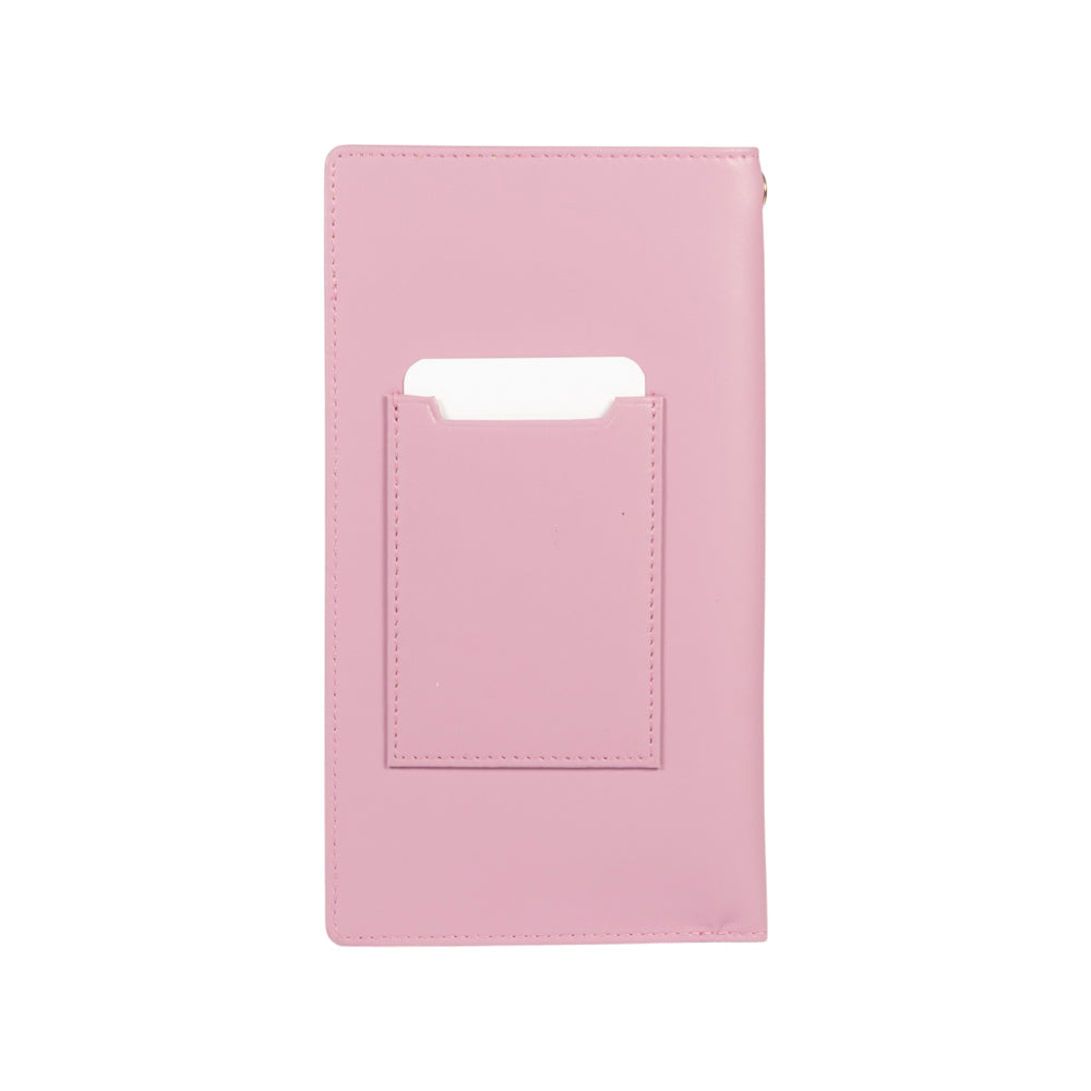 RB1087CI | Glasses/Smartphone Case with Shoulder Strap Made in Italy in Genuine Smooth Matte Leather. Color: Lilac