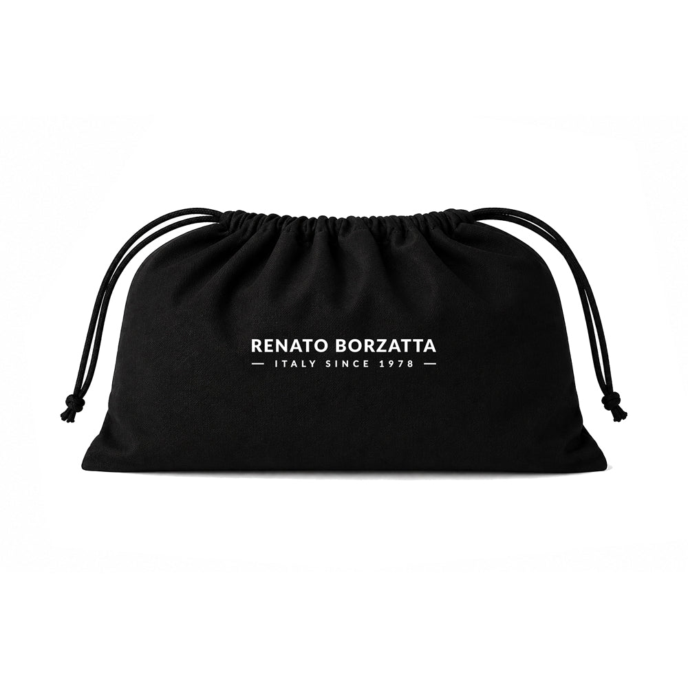 RB1090B | Made in Italy Toiletry Bag in Genuine Smooth Matte Leather. Color: Dark Brown
