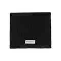 RB5002A | CERVINO Knit Scarf Mixed Wool Made in Italy. Color Black - One Size