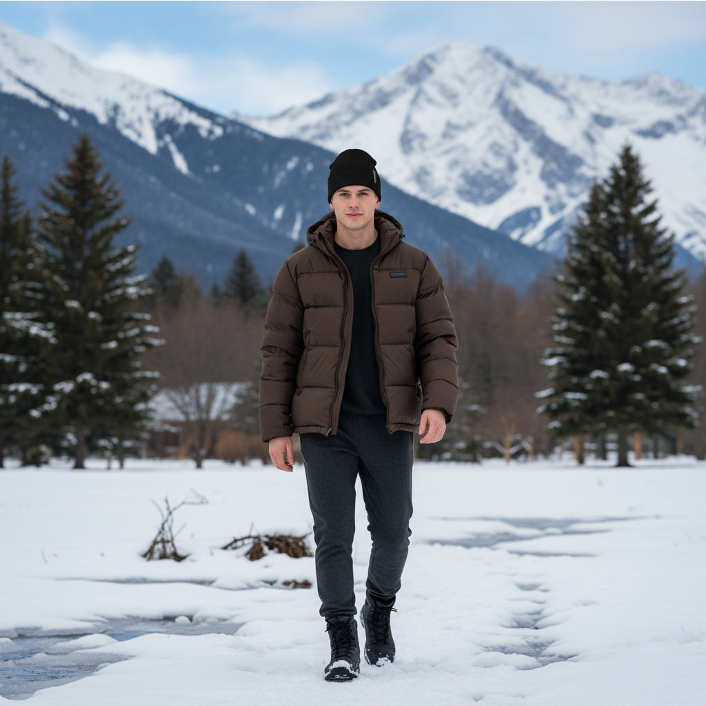 RB5005A | CIMONE Unisex Knit Beanie in a Tubular Wool Blend Made in Italy. Black. One Size.