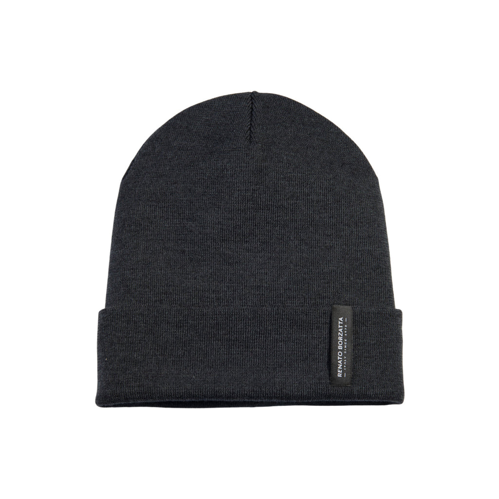 RB5005K | CIMONE Unisex Knit Beanie in a Tubular Wool Blend Made in Italy. Charcoal Color. One Size