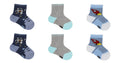 Chaussettes Bébé Espace en Coton Écologique - Bleu, Beige, Gris (6 paires)