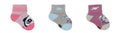 Chaussettes Bébé Fantaisie en Coton Écologique - Rose, Gris (3 paires)