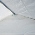 Tente Tonnelle de Réception Jardin Chapiteau PE Imperméable Tube Acier 7.98L x 3.92l x 2.8Hm Blanc Neuf 14