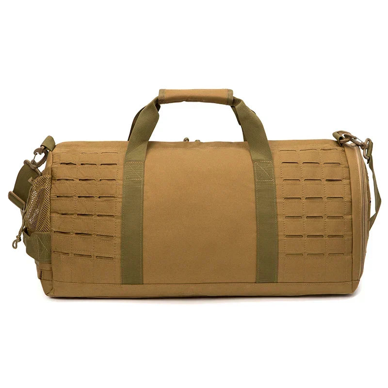 40L Tactical Sport Gym Duffle Bag Travel Training Bag Khaki-2