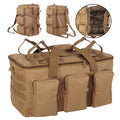 55L Tactical Duffel Backpack Travel Bag Khaki-0