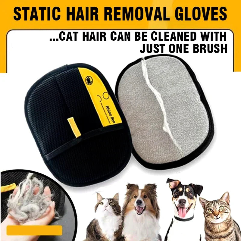 Electrostatic Pet Hair Removal Glove – Dual-Sided Grooming & Lint Cleaning Glove for Cats, Dogs, Clothes & Furniture