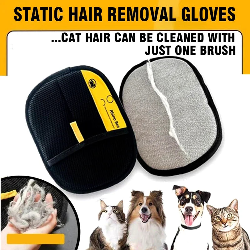 Electrostatic Pet Hair Removal Glove – Dual-Sided Grooming & Lint Cleaning Glove for Cats, Dogs, Clothes & Furniture