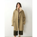 "Cool Denim" 90 goose down jacket workwear style detachable toka silhouette parka jacket for women