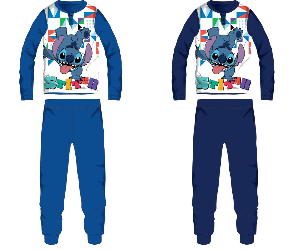 Disney Stitch jersey pamut pizsama - sötétkék - 98
