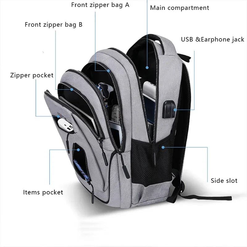 Large Capacity Laptop Backpack for Men-2