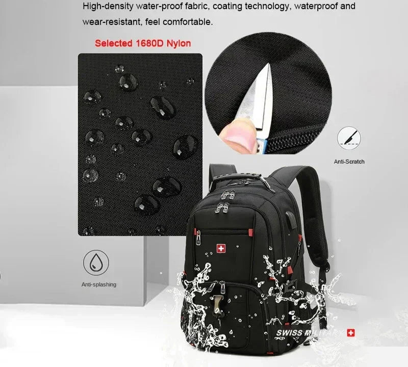 Travel Backpack Breathable Back Pad Black-2